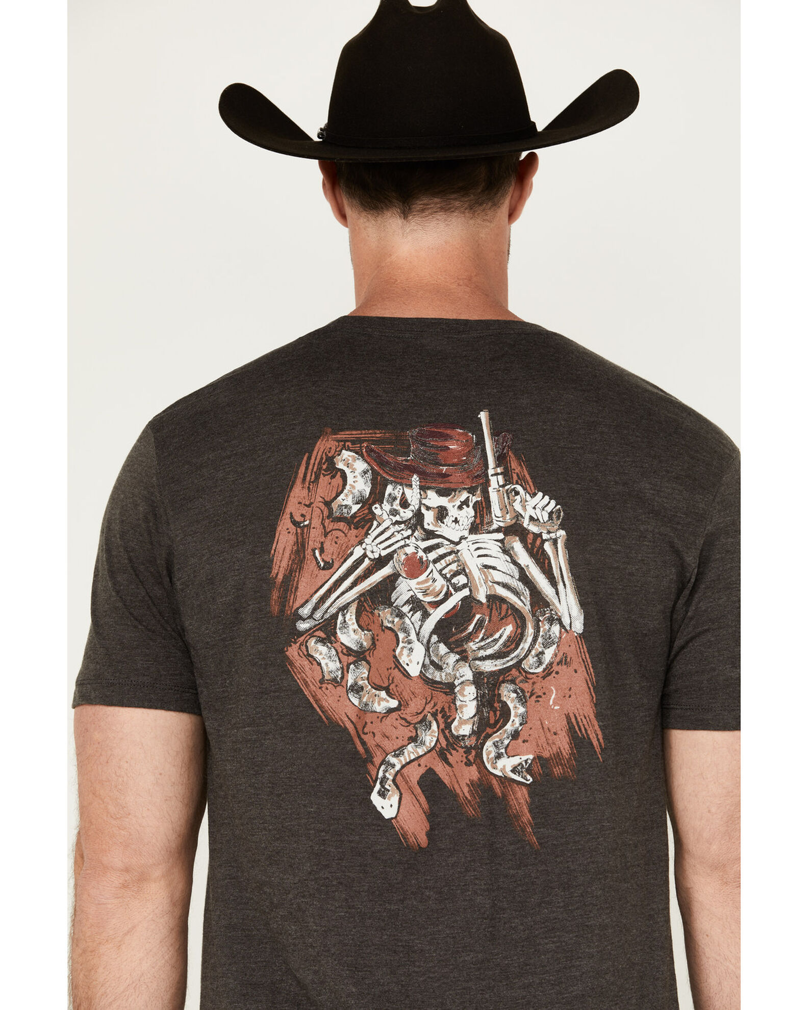 Image #4 - Cody James Men's Troubled Skeleton Short Sleeve Graphic T-Shirt, Charcoal, hi-res