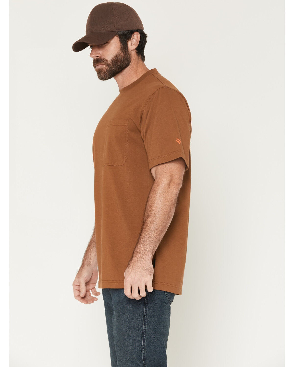 Image #3 - Hawx Men's Stay Dirty Short Sleeve Pocket Work T-Shirt, Rust Copper, hi-res
