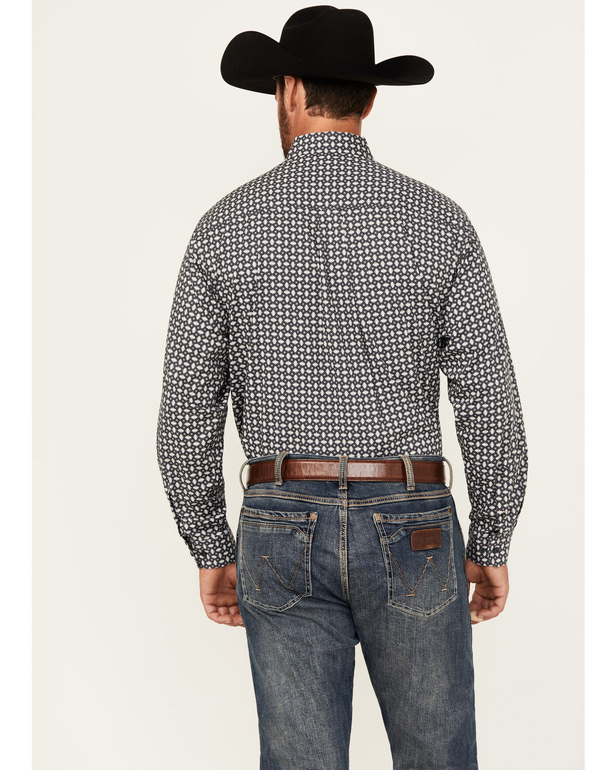 Image #4 - Cinch Men's Geo Print Long Sleeve Button-Down Stretch Western Shirt, Blue, hi-res