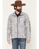 Image #1 - Ariat Men's Camo Print Logo Softshell Jacket, Grey, hi-res