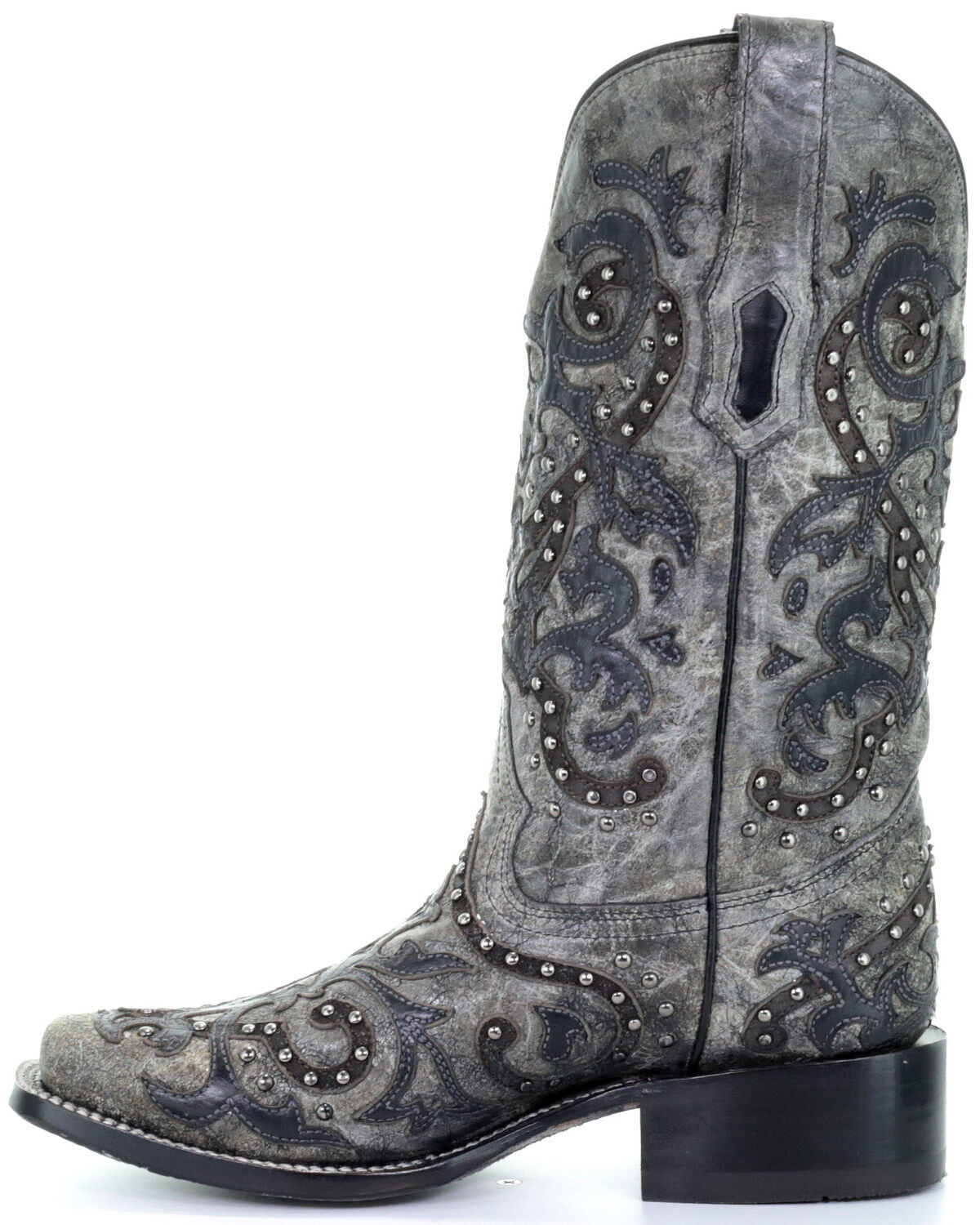 black studded western boots
