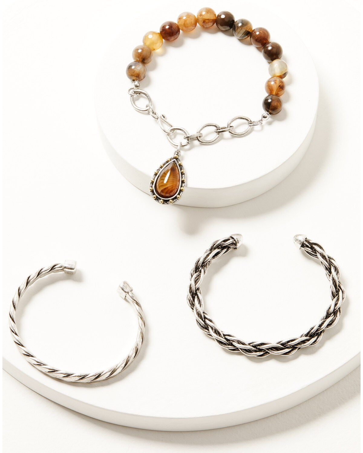 Shyanne Women's Heritage Valley Bracelet Set - 3 Piece, Silver, hi-res