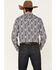 Image #4 - Rock & Roll Denim Men's Southwestern Striped Long Sleeve Snap Western Shirt, Black, hi-res