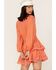 Maia Bergman Women's Mika Lace Tiered Dress, Orange, hi-res