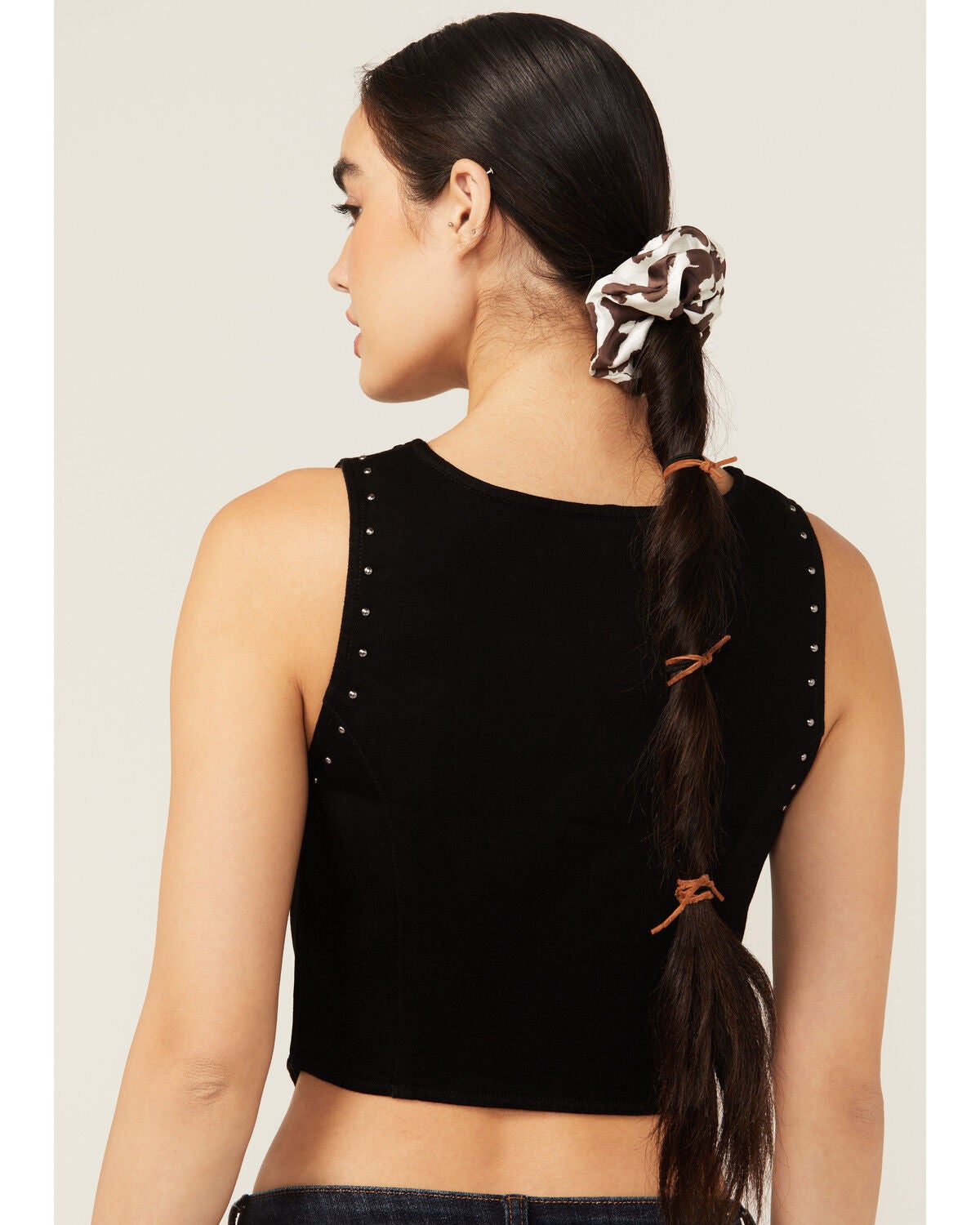 Idyllwind Women's Palmetto Cow Print Oversized Scrunchie Set - 2 Piece, Brown, hi-res