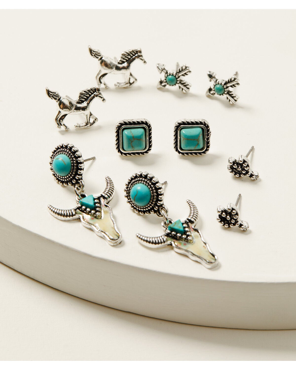 Shyanne Women's Wild West Earring Set - 5 Piece, Turquoise, hi-res
