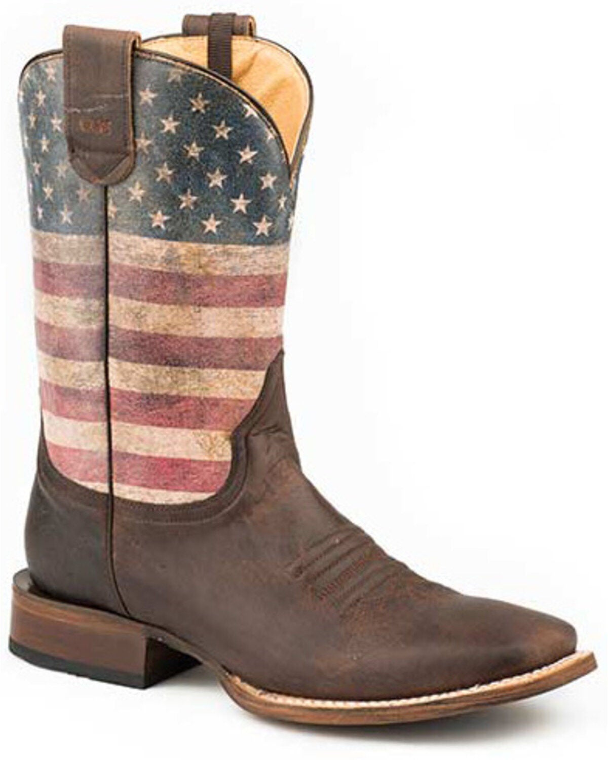Image #1 - Roper Men's American Patriot Western Boots - Square Toe, , hi-res
