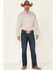 Image #2 - Cinch Men's Tencel Mini Stripe Long Sleeve Button-Down Western Shirt, Beige/khaki, hi-res