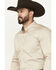 Cody James Men's Basic Twill Long Sleeve Button-Down Performance Western Shirt, Tan, hi-res