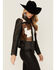Image #7 - Wonderwest Women's Cowhide Studded Leather Jacket, Black, hi-res