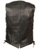 Milwaukee Leather Women's Braided Side Lace Vest - 3X, Black, hi-res