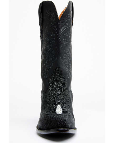 El Dorado Men's Exotic Stingray Skin Western Boots - Snip Toe, Black, hi-res