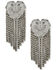 Image #1 - Lainey Wilson Women's Heart Concho Fringe Earrings, Silver, hi-res