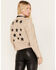 Image #1 - Mauritius Leather Women's Christy Scatter Star Leather Jacket, Black/white, hi-res