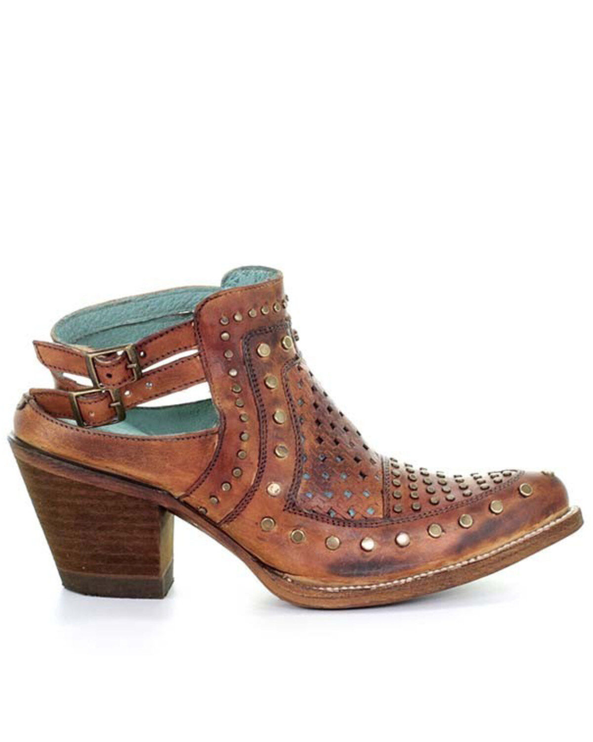 cognac woven mules