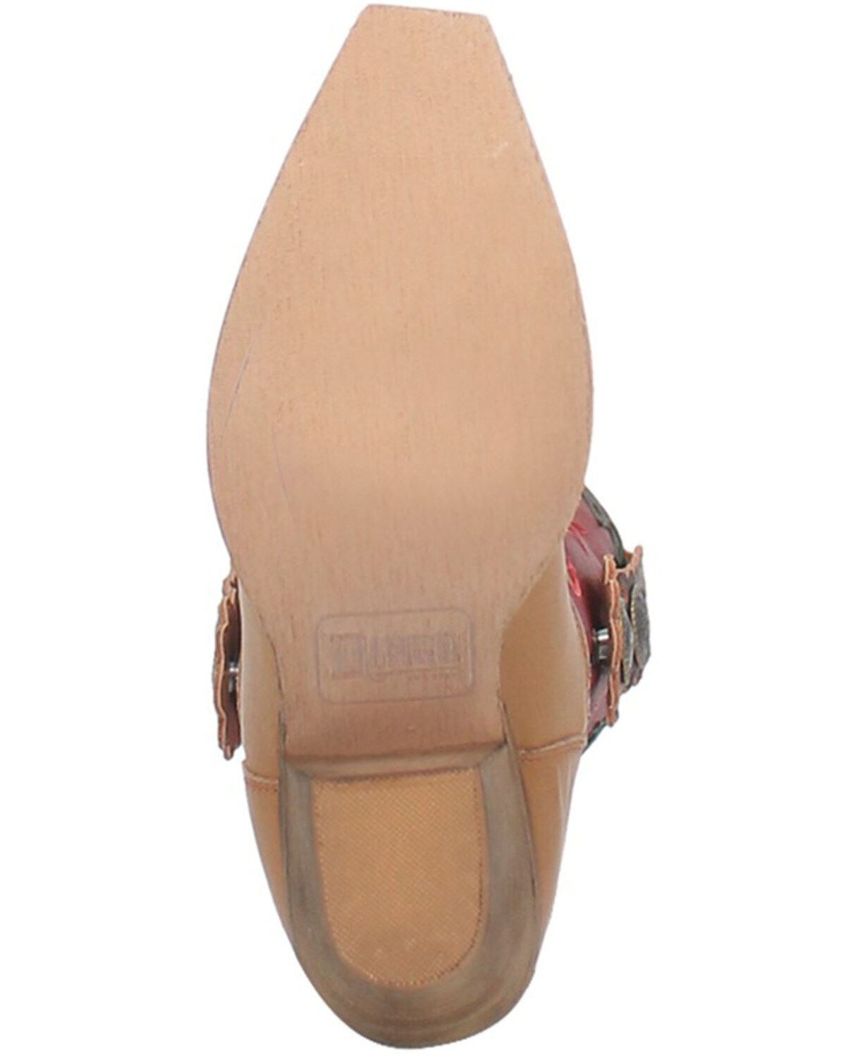 Image #7 - Dingo Women's Love Rocks Leather Underlay Western Boot - Snip Toe, Tan, hi-res