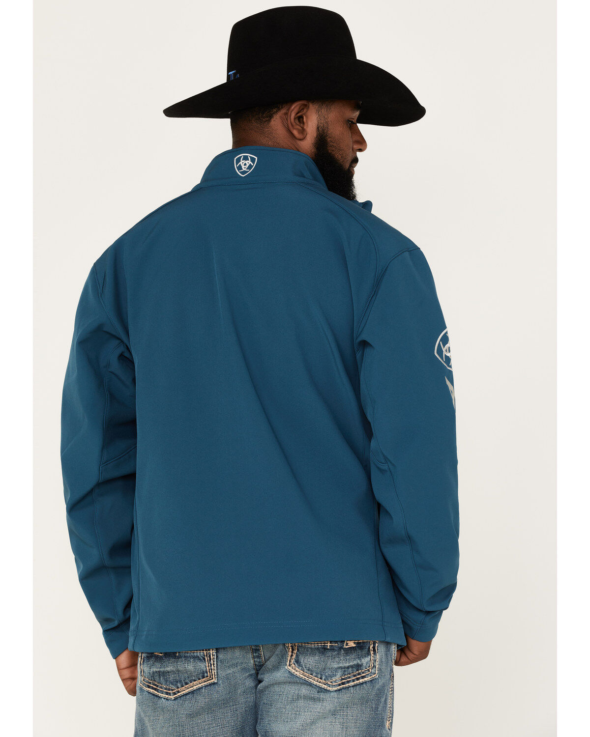 Image #4 - Ariat Men's Logo 2.0 Softshell Jacket - Big & Tall, Blue, hi-res