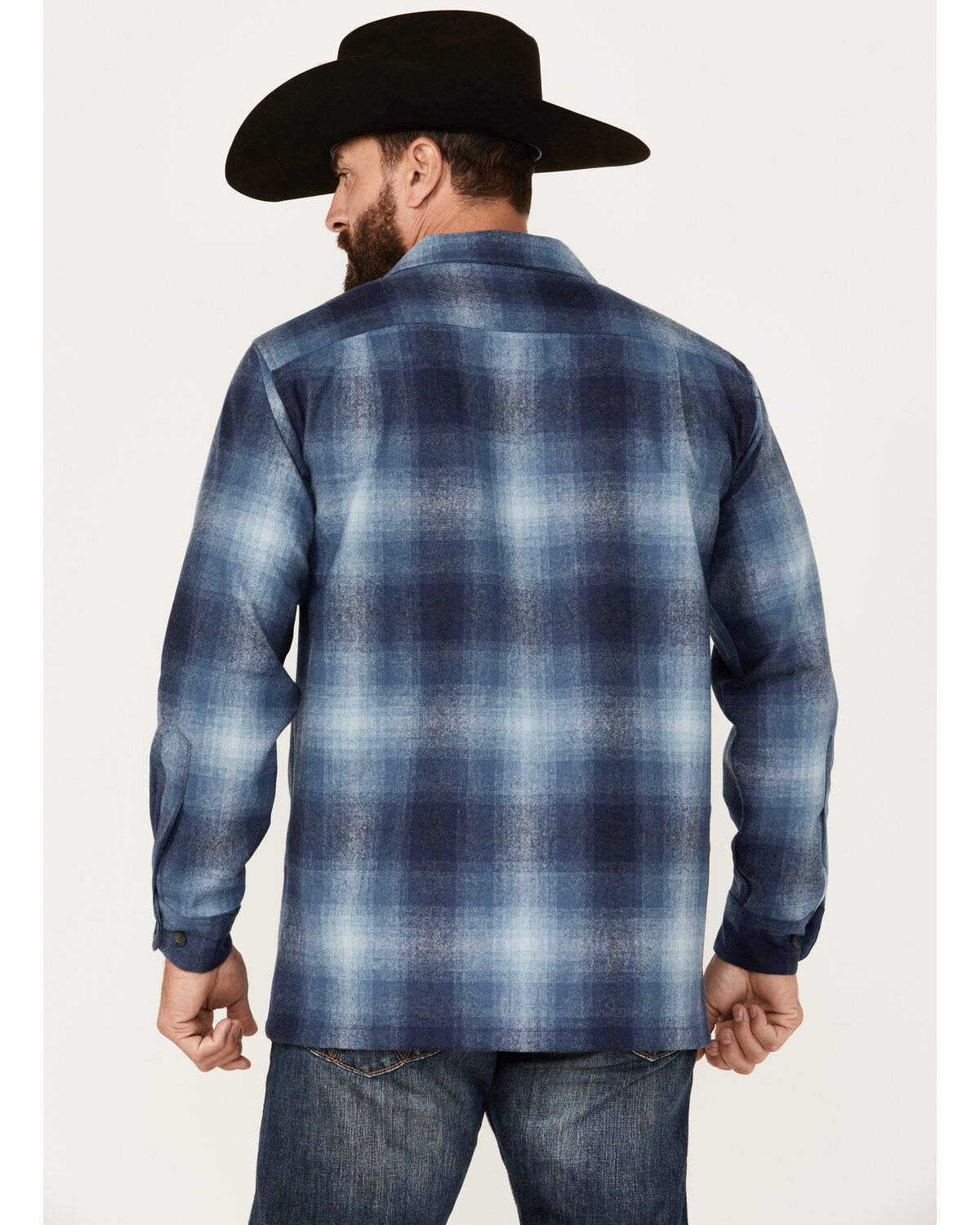 Image #4 - Pendleton Men's Plaid Print Board Shirt, Navy, hi-res