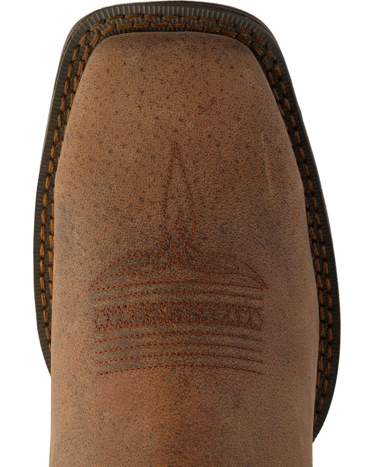 Image #6 - Rebel by Durango Men's Steel Toe American Flag Western Work Boots, Brown, hi-res