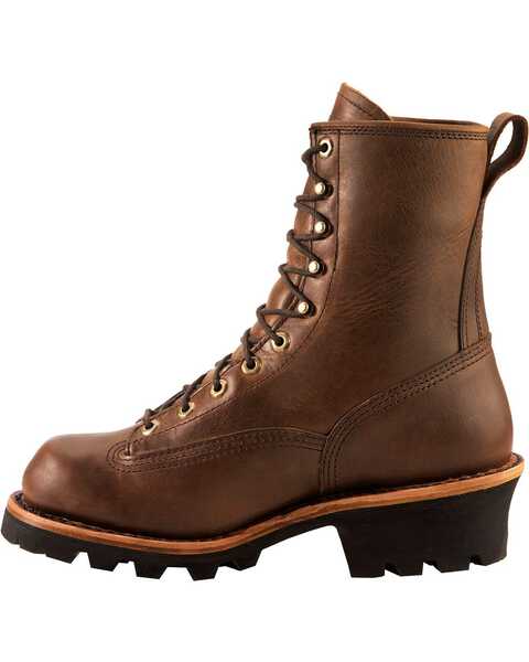 Image #3 - Chippewa Waterproof 8" Logger Boots - Plain Toe, Bay Apache, hi-res