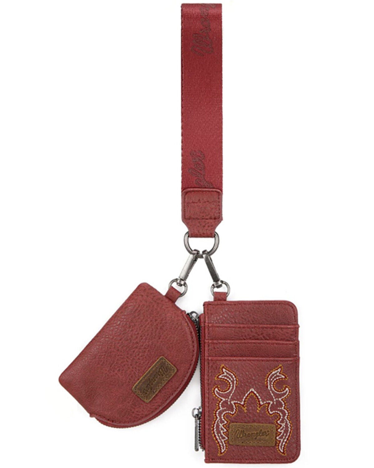 Wrangler Women's Jessie Embroidered Wristlet, Red, hi-res