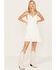 Image #2 - Shyanne Women's Lace Crochet Mini Dress, White, hi-res