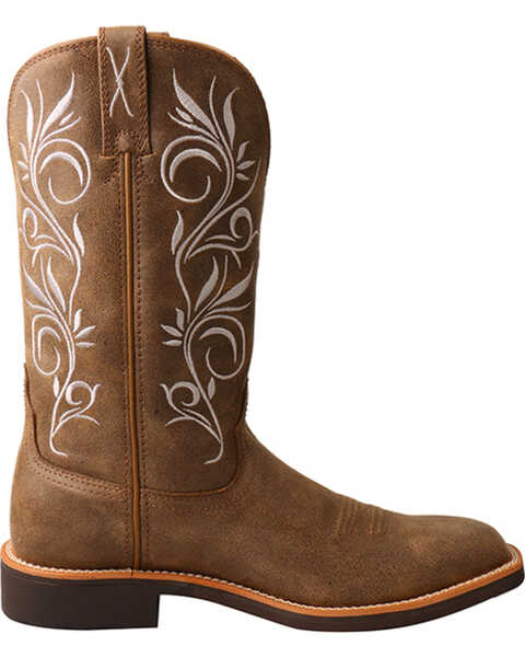 Twisted X Women's Top Hand Performance Boots - Broad Square Toe, Brown, hi-res
