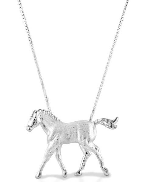Image #1 -  Kelly Herd Women's Trotting Colt Necklace , Silver, hi-res