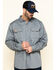 Image #1 - Hawx Men's FR Long Sleeve Woven Work Shirt, Silver, hi-res