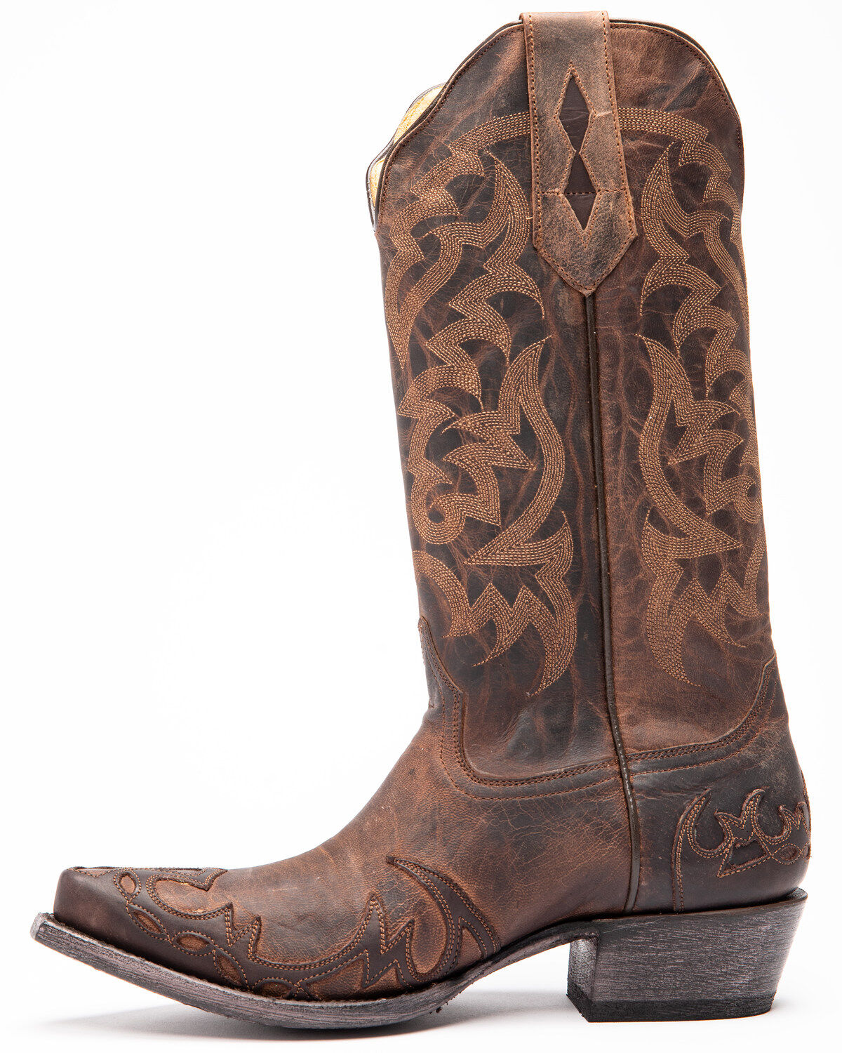 Image #3 - Moonshine Spirit Men's Mad Dog Bone Overlay Western Boots - Snip Toe, , hi-res