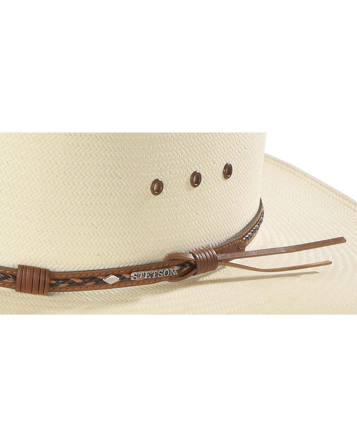 Image #2 - Stetson 8X Ocala Wide Brim Western Straw Cowboy Hat, , hi-res