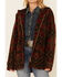 Image #3 - Outback Trading Co. Women's Boot Barn Exclusive Red Myra Aztec Print Storm-Flap Hooded Jacket , , hi-res