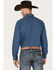Cinch Men's Modern Fit Diamond Geo Print Button Down Western Shirt , Royal Blue, hi-res