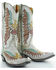 Image #2 - Old Gringo Women's Harper Hand Woven Western Boots - Snip Toe, White, hi-res