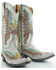 Image #2 - Old Gringo Women's Harper Hand Woven Western Boots - Snip Toe , White, hi-res