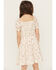 Image #4 - Trixxi Girls' Floral Print Puff Sleeve Mini Dress, Ivory, hi-res