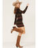 Image #4 - Shyanne Women's Stripe Ribbed Sweater Mini Dress, Black, hi-res