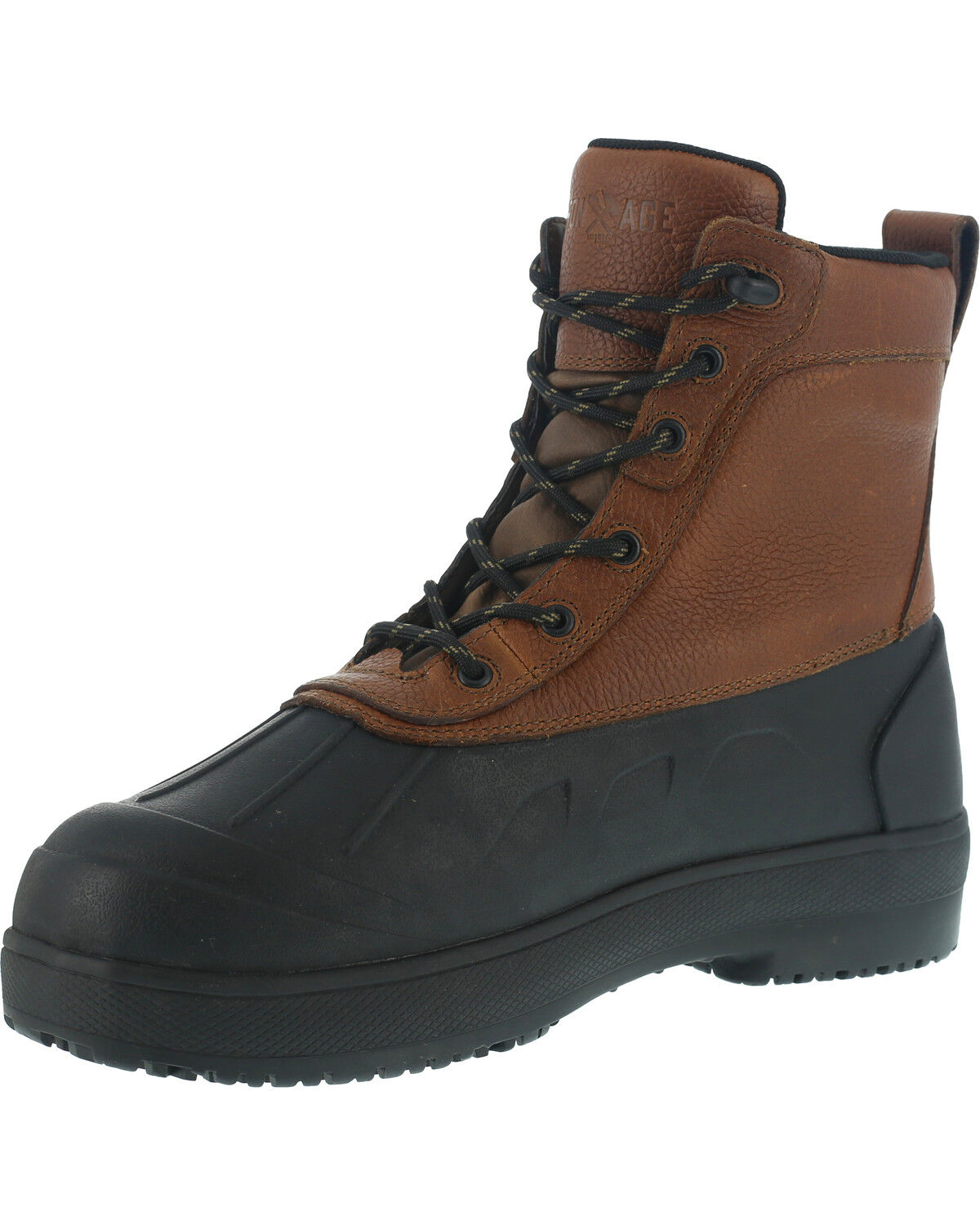 black waterproof steel toe boots