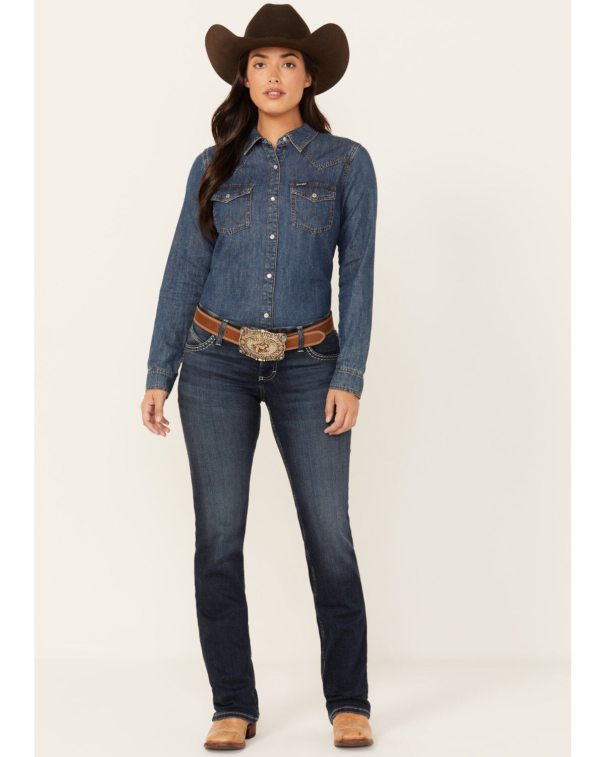Product Name:  Wrangler Women's Shiloh Dark Wash Low Rise Bootcut Ultimate Riding Jeans