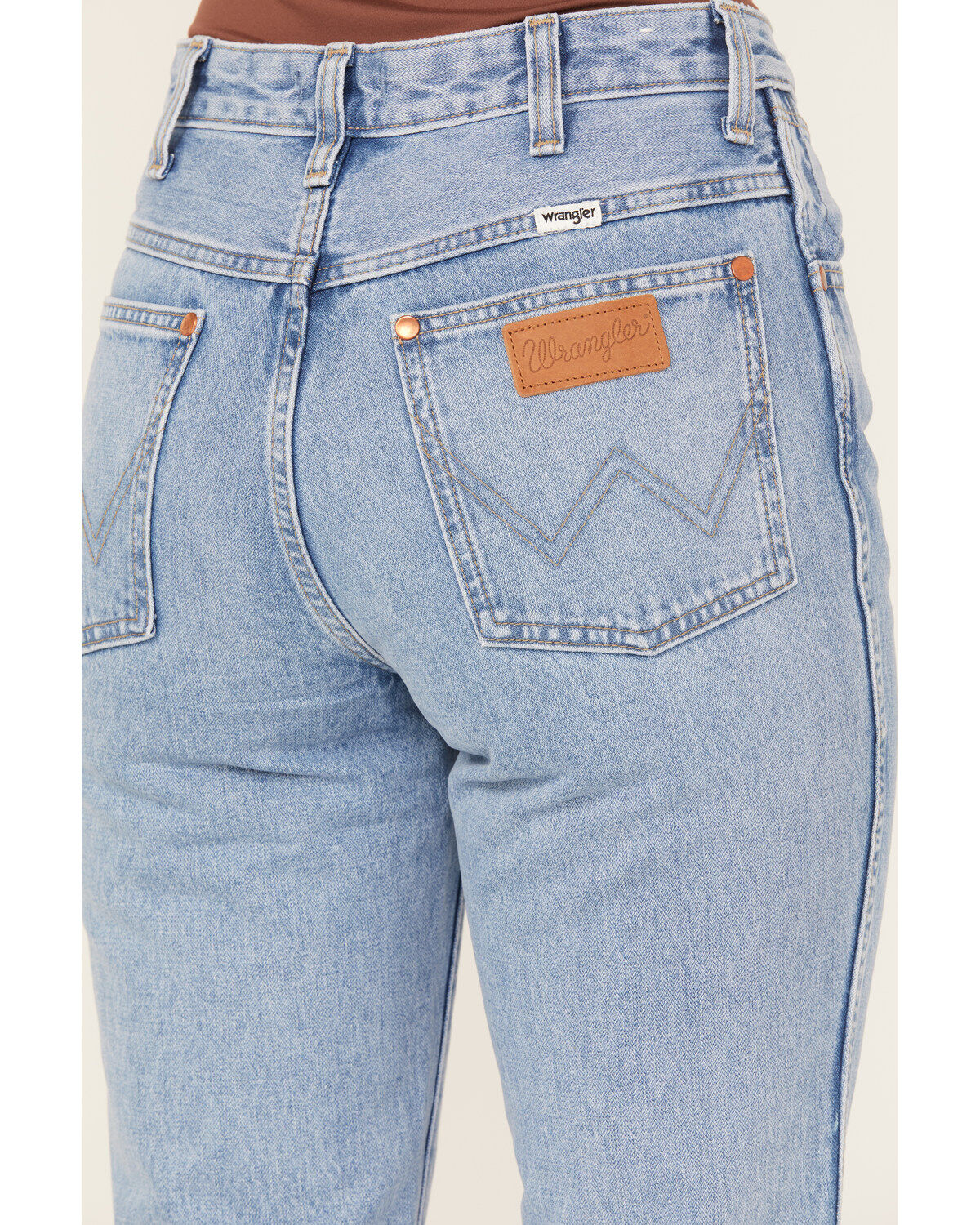 Image #4 - Wrangler Women's Medium Wash High Rise Wrock 627 Flare Jeans, Blue, hi-res