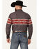 Image #4 - Roper Men's Vintage Southwestern Print Long Sleeve Snap Western Shirt , Dark Grey, hi-res