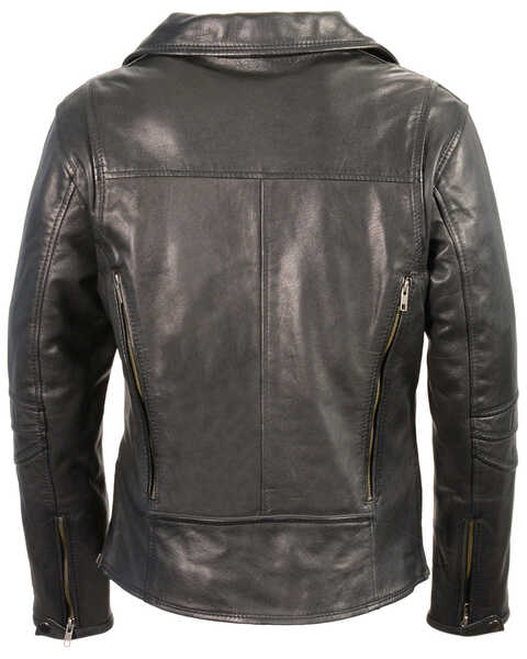 Image #3 - Milwaukee Leather Women's Lightweight Long Length Vented Biker  Leather Jacket, , hi-res