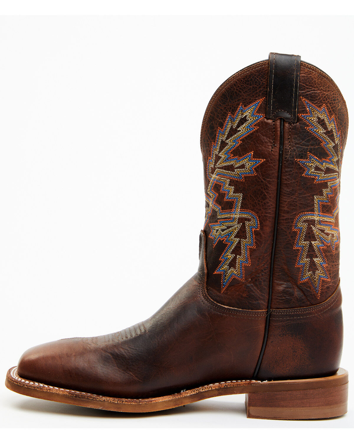 Image #3 - Justin Men's Bent Rail Bender Performance Western Boots - Broad Square Toe, Chocolate, hi-res