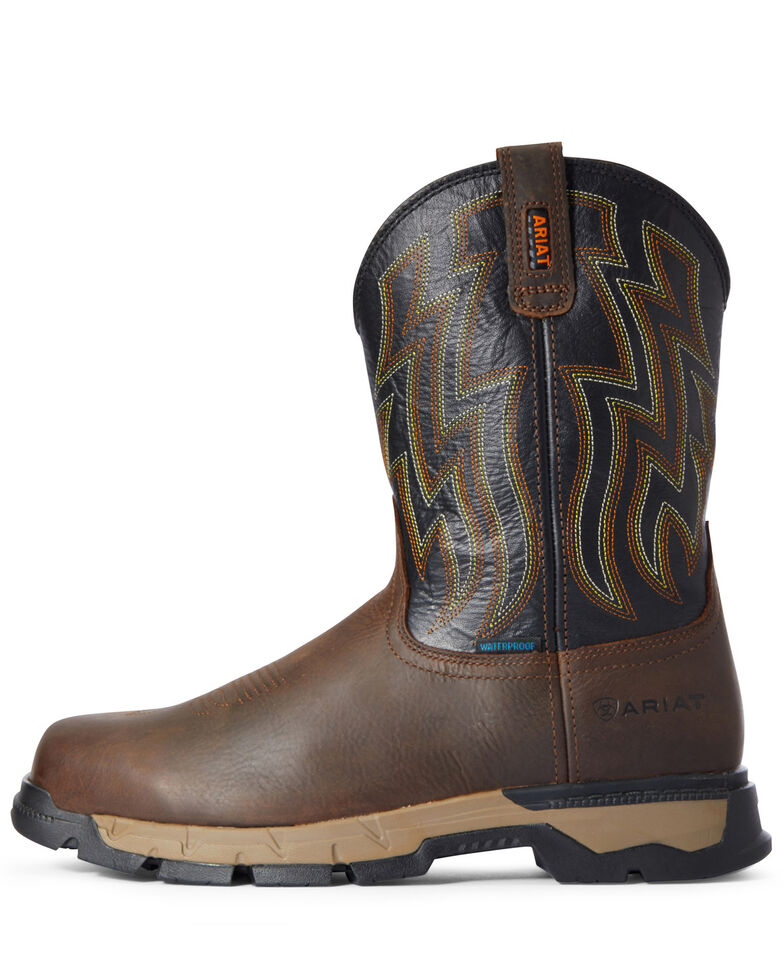 Ariat Men's Rebar Flex Waterproof Western Work Boots - Soft Toe | Boot Barn