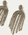 Image #2 - Shyanne Women's Bridal Beaded Fringe Earrings, Silver, hi-res