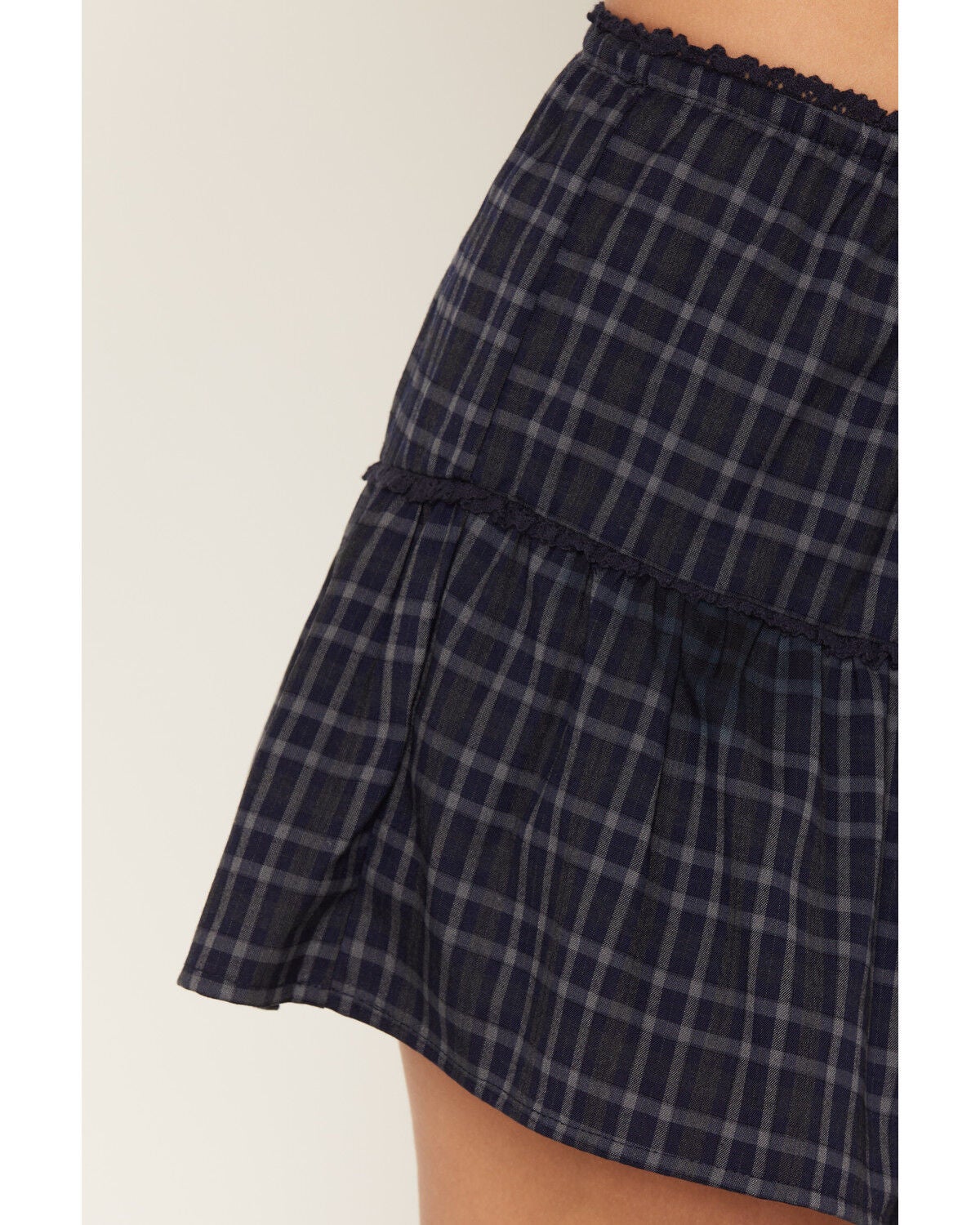 Image #2 - Wishlist Women's Plaid Print Mini Skirt, Navy, hi-res
