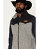 Cinch Men's Lightweight Wool Colorblock Zip-Front Vest, Grey, hi-res