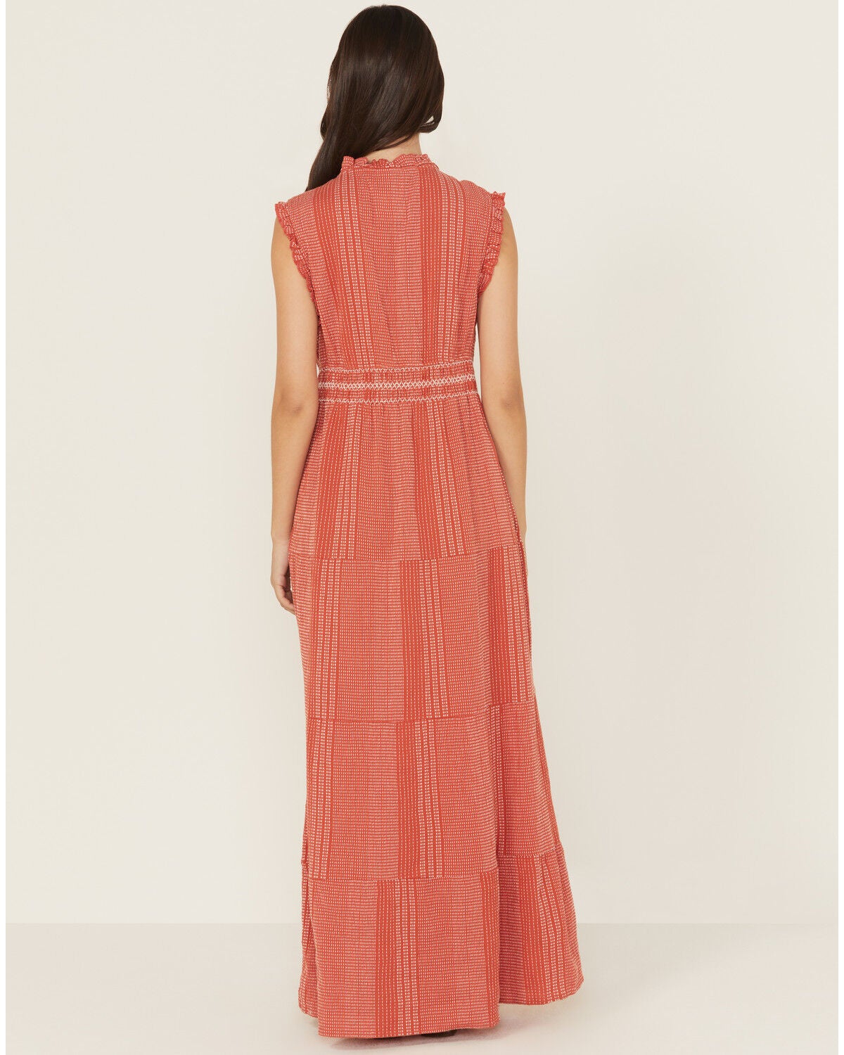 Image #4 - Ariat Women's Sunset Set Of Mind Sleeveless Maxi Dress, Rust Copper, hi-res
