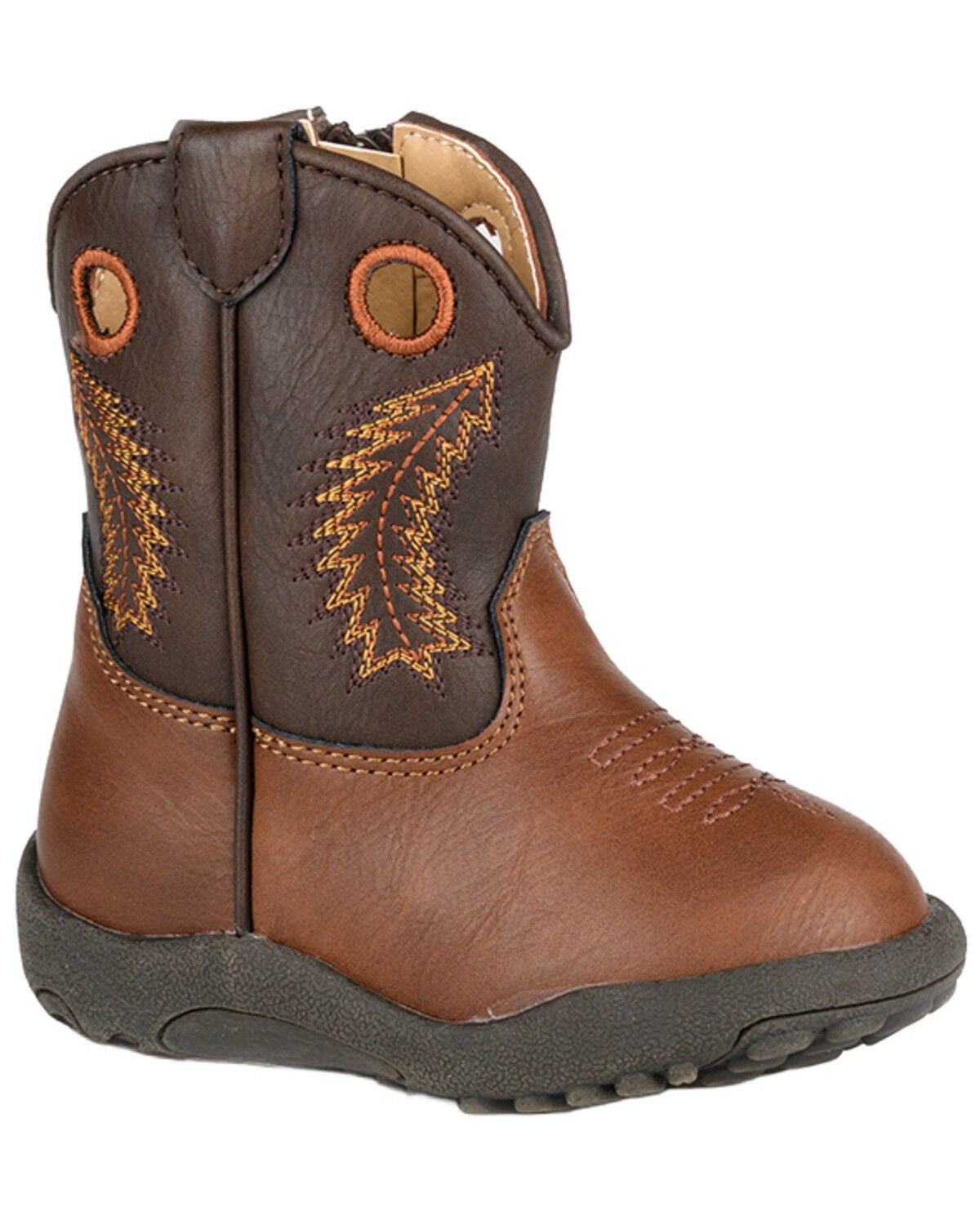 Roper Infant Boys' Walker Western Boots - Round Toe, Brown, hi-res