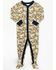 Boot Barn Infant Boys' Camo & USA Footed PJ Onesie Set - 2-piece, Taupe, hi-res